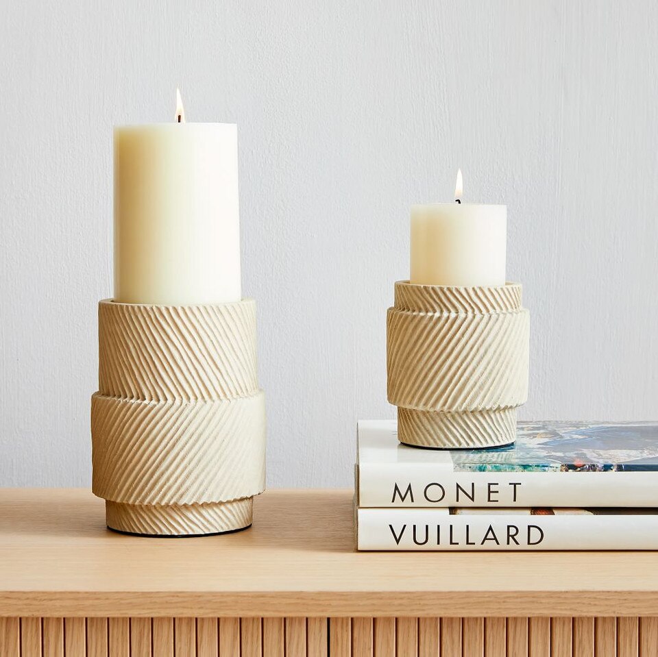Asher Ceramic Pillar Holders West Elm Australia